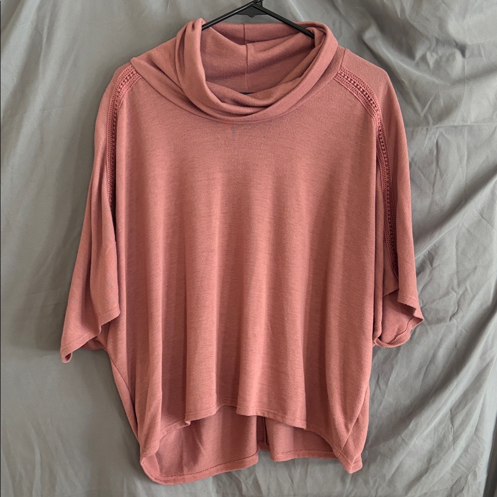 Elegant Cowl Neck Sweater - Rose